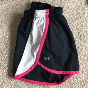 Under armor running shorts!